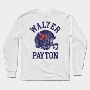 Walter Payton Chicago Helmet Font Long Sleeve T-Shirt